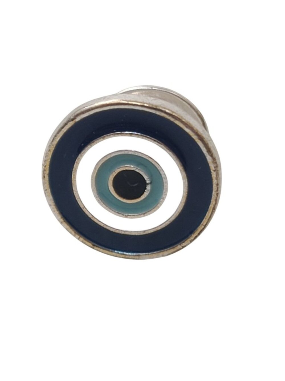 Evil Eye Nazar Enamel Tie Tack Lapel Pin Blue White Protection Amulet